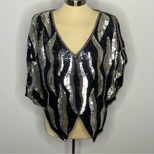 Destinee Vintage Sequin Butterfly Top